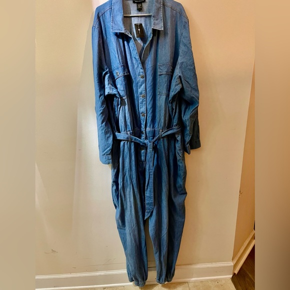 Brand New Denim Joggers Jumpsuit Size 36 - Picture 9 of 16